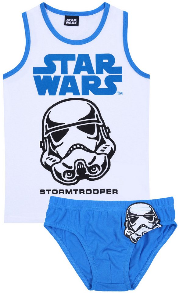 Sarcia.eu Unterhemd Weißes Unterhemd +blaue Unterhose, Unterwäsche-Set STAR WARS 6 Jahre von Sarcia.eu