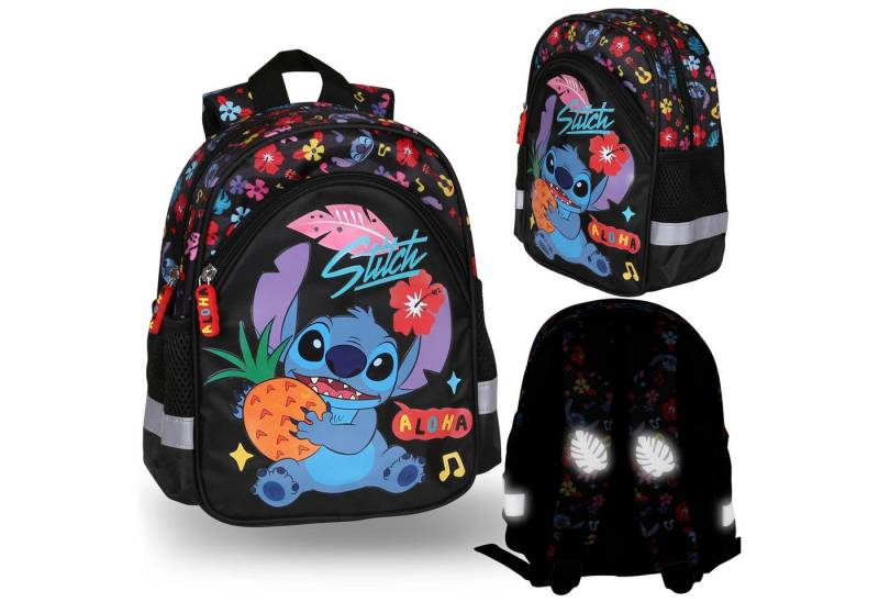 Sarcia.eu Vorschulranzen DISNEY Stitch ALOHA Rucksack für Mädchen mit Reflektoren 23x28x13 cm von Sarcia.eu
