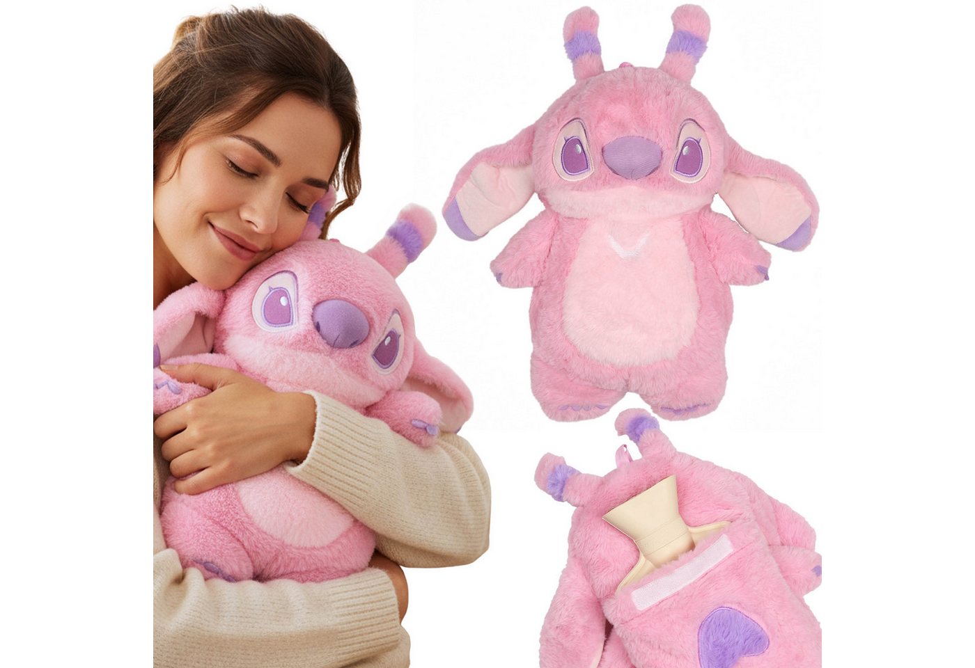 Sarcia.eu Wärmflasche DISNEY Stitch Wärmflasche 750 ml mit weichem Bezug, groß, Maskottchen von Sarcia.eu