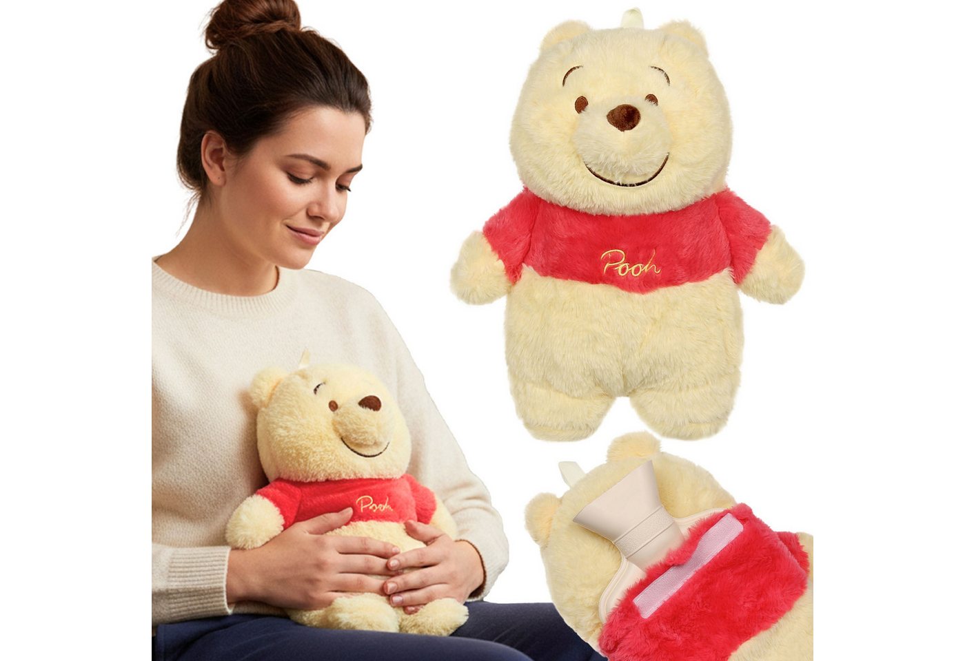 Sarcia.eu Wärmflasche DISNEY Winnie Puuh Gummiwärmflasche mit WEICHEM Bezug, 750 ml von Sarcia.eu