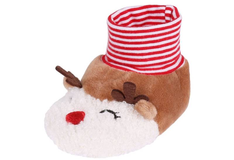 Sarcia.eu Weihnahtliche Baby-Schühchen RENTIER 0-3 m 16 EU Babystiefel von Sarcia.eu