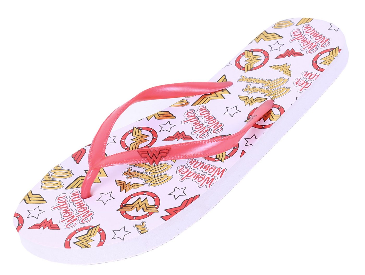 Sarcia.eu Weiße Flip-Flops WONDER WOMAN 38-39 EU / 5-6 UK Badezehentrenner von Sarcia.eu