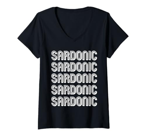Damen Sardonisch T-Shirt mit V-Ausschnitt Damen Sardonisch T-Shirt mit V-Ausschnitt von Sardonic Apparel