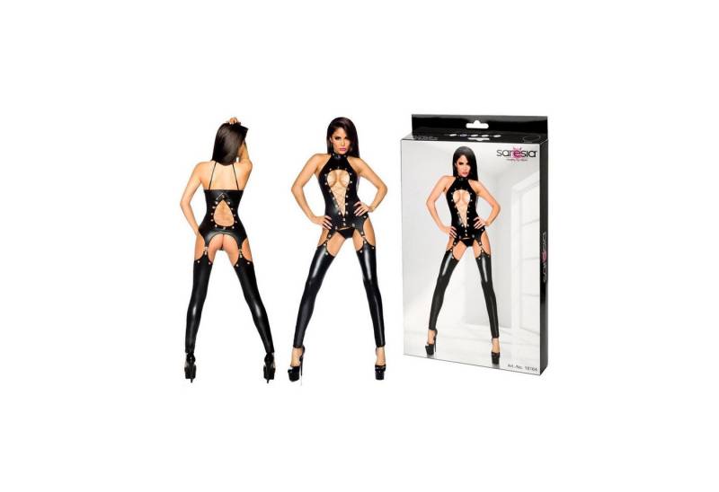Saresia Strumpfhose SARESIA Wetlook-Straps-Set - (L,M,S,XL,XS) von Saresia