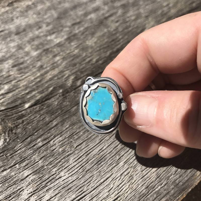 Türkis Ring, Sterling Silber Ring von SariLynnStudio