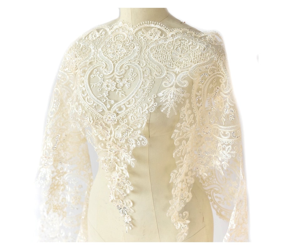 Braut Vintage Gestickte Spitze Stoff Hochzeit Borte Accessoires von DahanDice