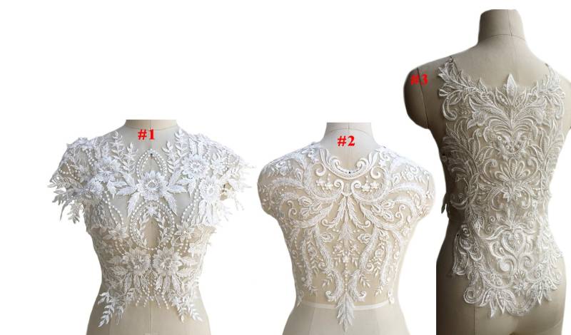 Braut Applikation Spitze - Gesticktes Oberteil | 50x40cm von DahanDice