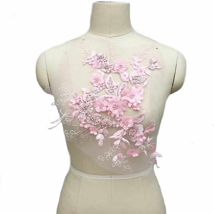 Perle Und Strass Stickerei Applikation Patches Blau von DahanDice