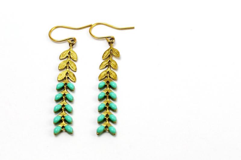 Ohrringe Fischgräten Lang von SarkanyBerlin