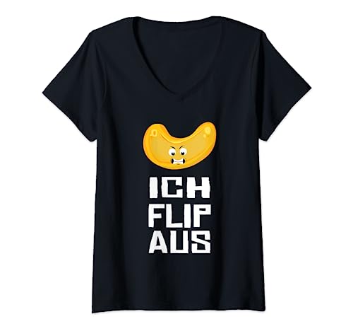 Damen Büro Humor Sarkasmus Spruch Ich Flip Aus T-Shirt mit V-Ausschnitt von Sarkasmus Spruch Ich Flip Aus