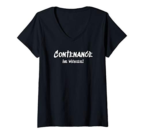 Damen Contenance Ihr Wichser T-Shirt mit V-Ausschnitt von Sarkasmus lustiger Spruch witzig Geschenkidee