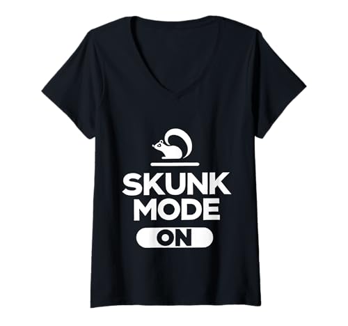 Damen Skunk Mode On Sarkastische Stimmung stinkend |||- T-Shirt mit V-Ausschnitt von Sarkastische Einstellungsstimmung