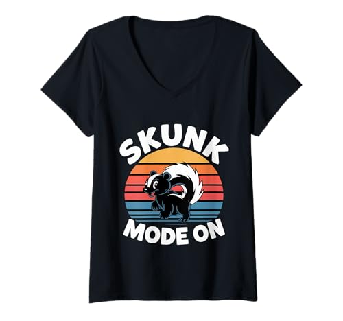 Damen Skunk Mode On Sarkastische Stimmung stinkend |- T-Shirt mit V-Ausschnitt von Sarkastische Einstellungsstimmung