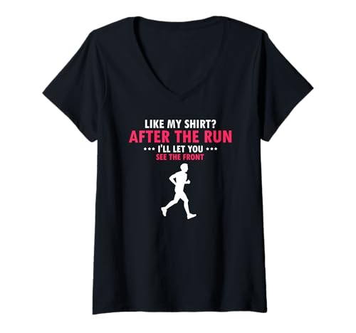 Damen Nach dem Lauf siehst du die Front Witzig Rennen T-Shirt mit V-Ausschnitt Damen Nach dem Lauf siehst du die Front Witzig Rennen T-Shirt mit V-Ausschnitt von Sarkastische Läufer Humorvolle Sportfans