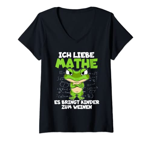 Damen Mathe Spruch Mathematik Sarkasmus für Mathematiker T-Shirt mit V-Ausschnitt von Sarkastische Mathe Sprüche für Mathematiklehrer