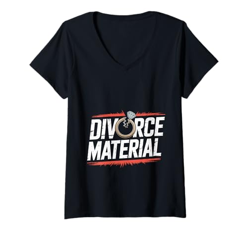 Damen Divorce Material Ex -Ehefrau -Energiewitze - T-Shirt mit V-Ausschnitt Damen Divorce Material Ex -Ehefrau -Energiewitze - T-Shirt mit V-Ausschnitt von Sarkastische stolze Ex -Scheidung
