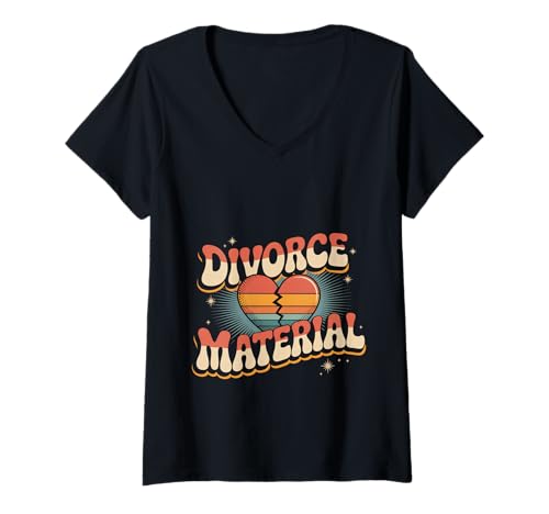 Damen Divorce Material Ex -Ehefrau -Energiewitze - T-Shirt mit V-Ausschnitt Damen Divorce Material Ex -Ehefrau -Energiewitze - T-Shirt mit V-Ausschnitt von Sarkastische stolze Ex -Scheidung