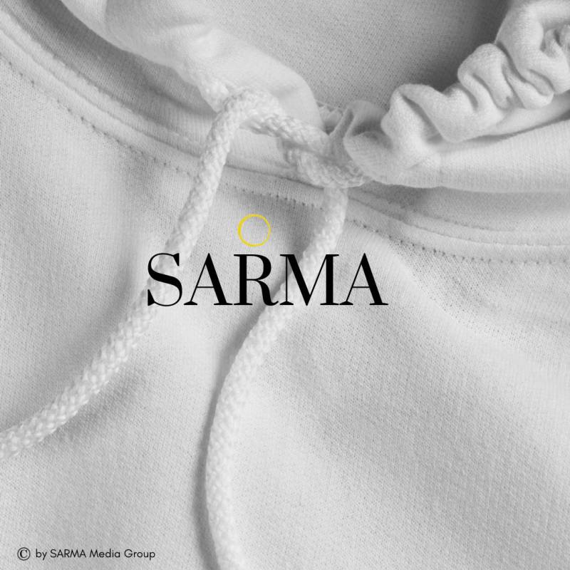 Hoodie White Unisex, Fashion Brand Highend von SarmaMedia