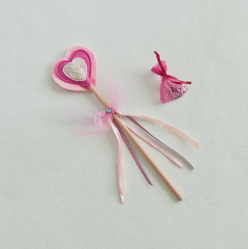 Zauberstab Für Mädchen, Filzherz Und Paillettenstab, Handgefertigt, Tata Drama von SartoriaTataDrama