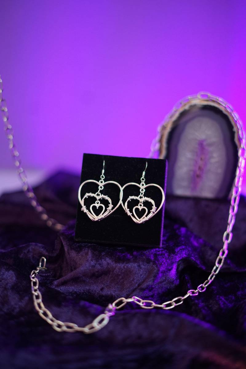 Ohrringe Dreifaches Herz von Sasaschi