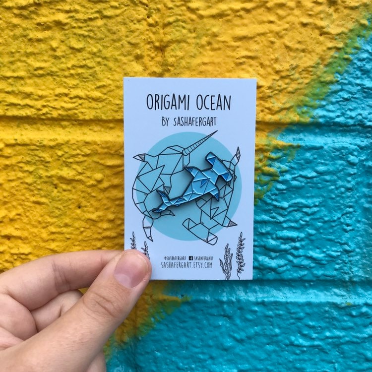 Hammerkopf Origami Pin Hammerkopf Origami Pin von SashaFergArt