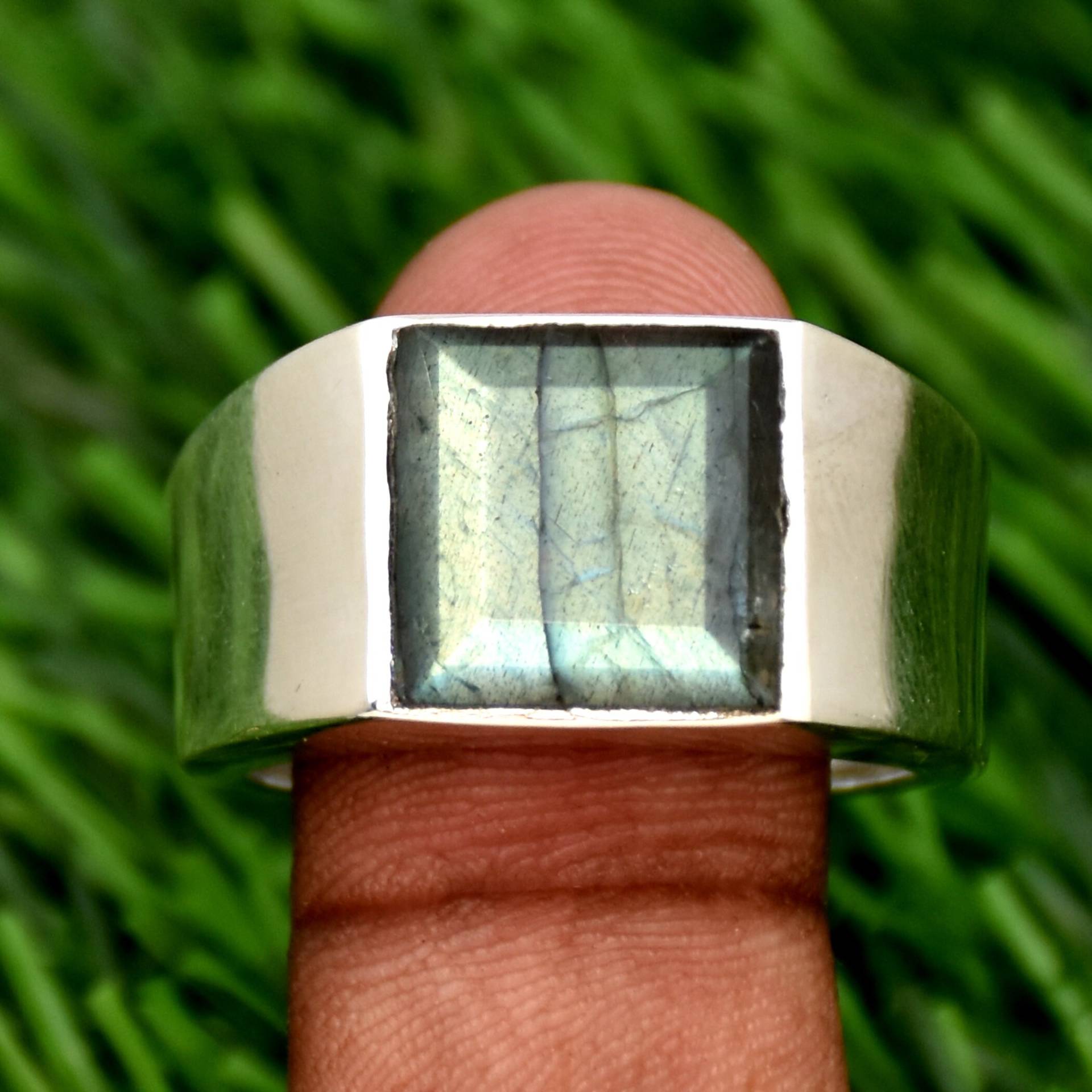 Labradorit Ring, 925 Sterling Silber Herrenring, Handgemachter Edelstein Facettierter Boho Statement Geschenk Für Sie von SasilverGems