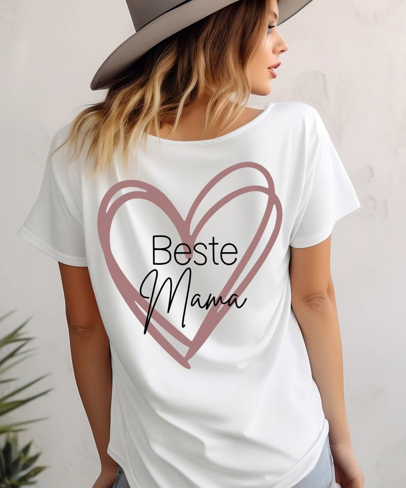 statement Shirt - Beste Mama Weltbeste T-Shirt Mit Rücken Druck, Geschenk Heldin Mutter, Zum Muttertag von Saskialalamania