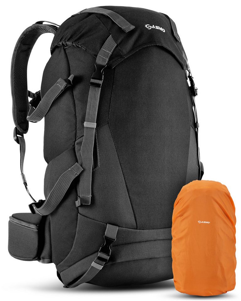 Sasmo Wanderrucksack Wanderrucksack 40l + 5l Mit Kontaktrücken, Isoliertes Frontfach, Integrierter Kulturbeutel, Schuhfach, - Inkl. Regenschutz von Sasmo