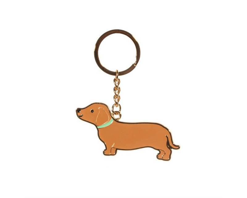 Sass & Belle Schlüsselanhänger Dachshund (Dackel, 1-tlg., Sausage Dog), ca. 7 x 3,3 cm, ca. 8 cm lang von Sass & Belle