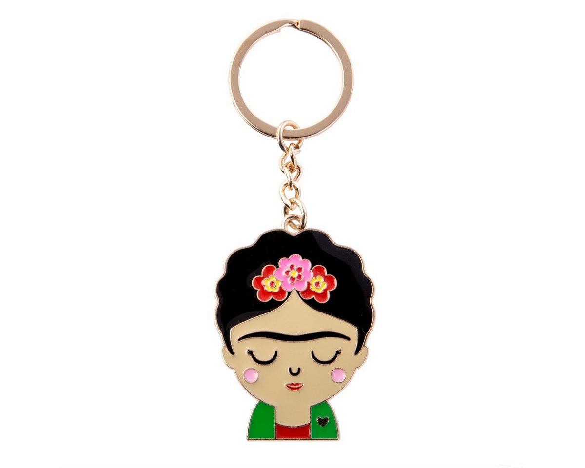 Sass & Belle Schlüsselanhänger Frida (Anhänger, 1-tlg., Zink Legierung & Emaille), ca. 3,8 x 0,2 x 10,1 cm von Sass & Belle
