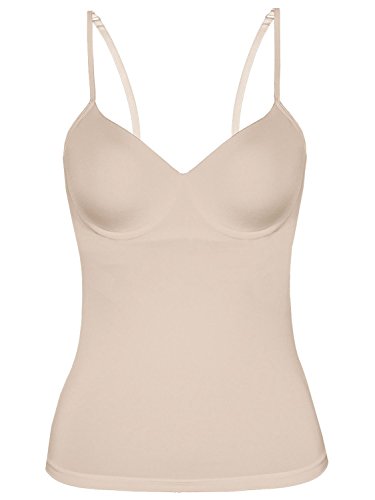 Sassa Damen Bh-Shirt M. Einlage Vorgeformte Weste, hautfarben, 70B von Sassa
