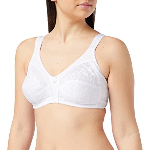 Sassa Damen Soft Funktion mit Stickerei BH, Blickdicht, Weiß (Weiß 00100), (Herstellergröße:90E) von Sassa