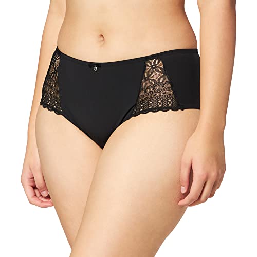 Sassa Damen Panties Panty 36089, Einfarbig, Gr. 38, Schwarz (Schwarz 00500) von Sassa