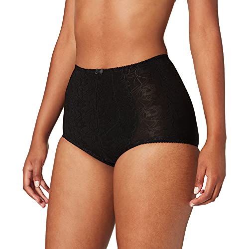 Sassa Damen Slip Miederslip, Jaquard Schwarz (Schwarz 00500), 42 (Herstellergröße: 80) von Sassa