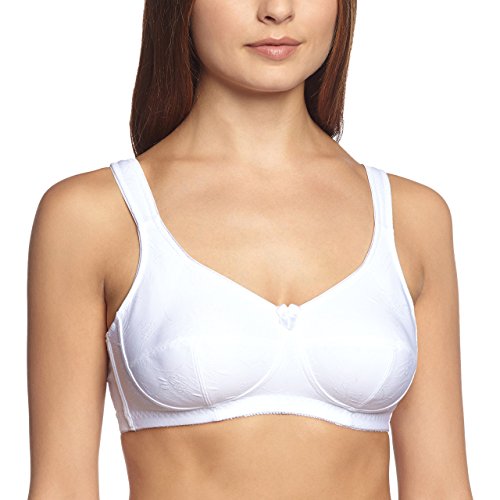 Sassa Damen Soft-BH Jacquard, Einfarbig, Gr. 105D, Weiß (Weiß 00100) von Sassa