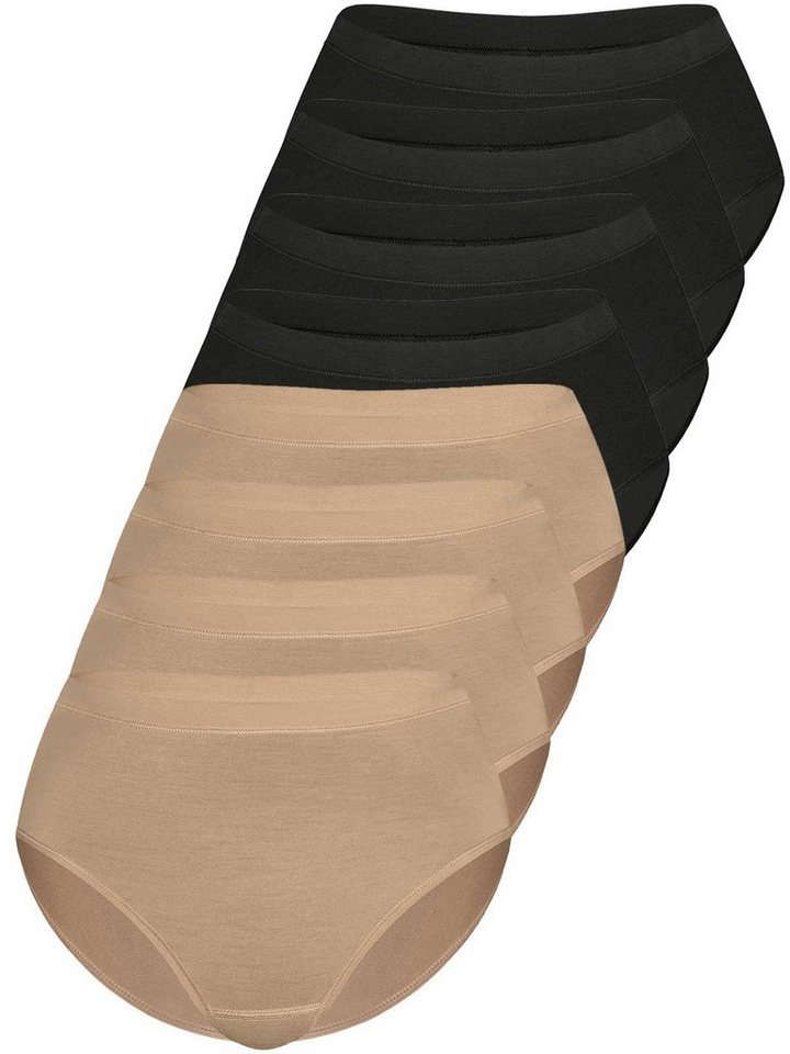 Sassa Hüftslip 8er Sparpack Slip Midi LOVELY SKIN (Spar-Set, 8-St) Zwickel von Sassa