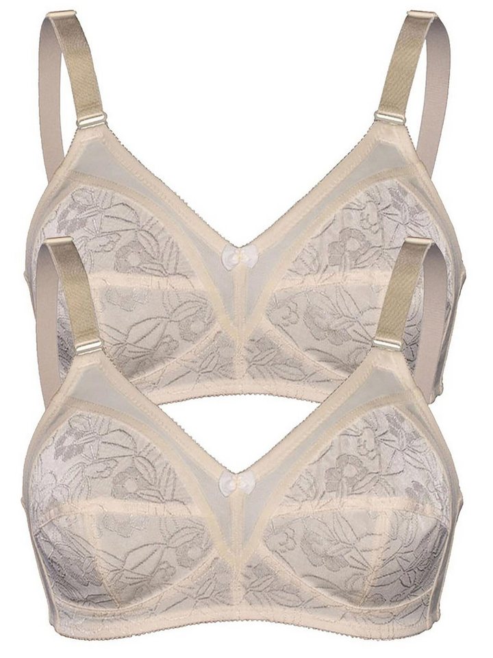 Sassa Set: Soft-BH 2er Sparpack Soft BH ohne Bügel SHINY JACQUARD (Spar-Set, 2-tlg) - von Sassa