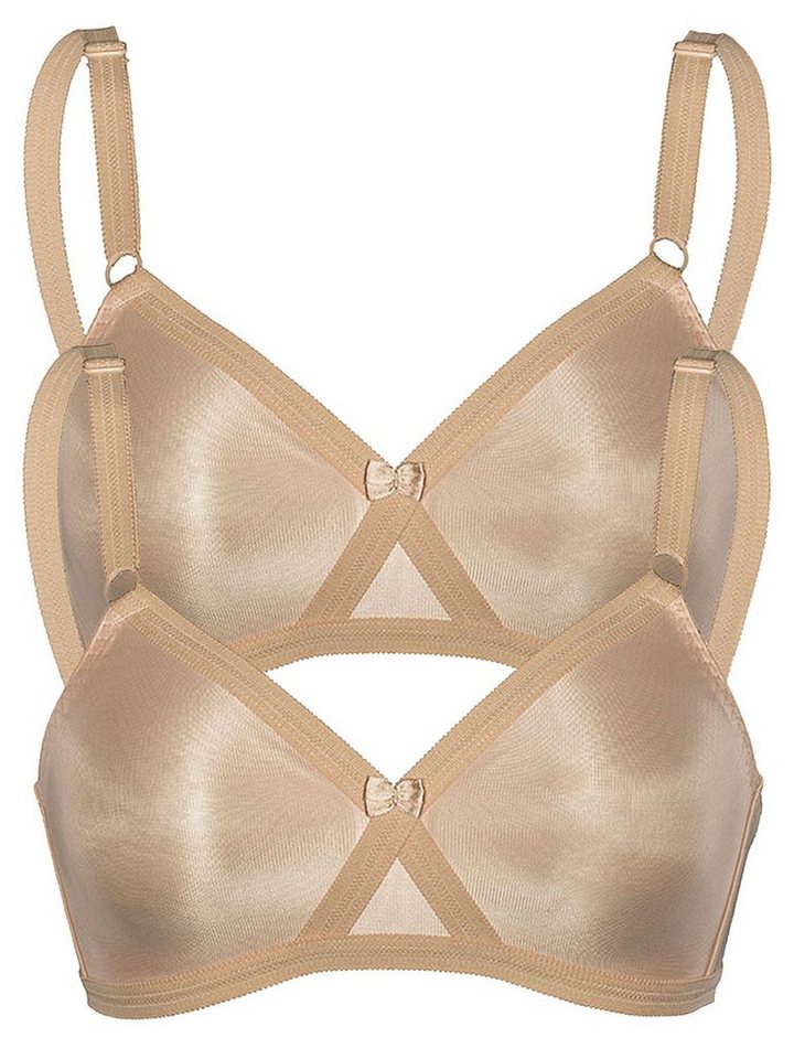 Sassa Set: Soft-BH 2er Sparpack Soft BH ohne Bügel mit Kreuzblende (Spar-Set, 2-tlg) - von Sassa