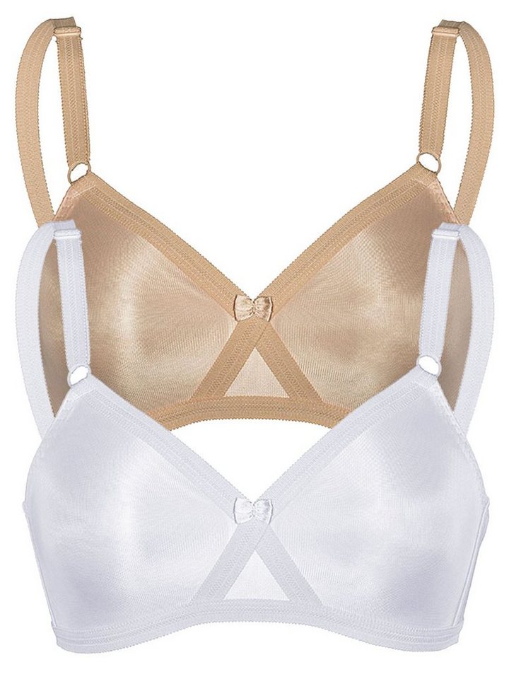 Sassa Set: Soft-BH 2er Sparpack Soft BH ohne Bügel mit Kreuzblende (Spar-Set, 2-tlg) - von Sassa