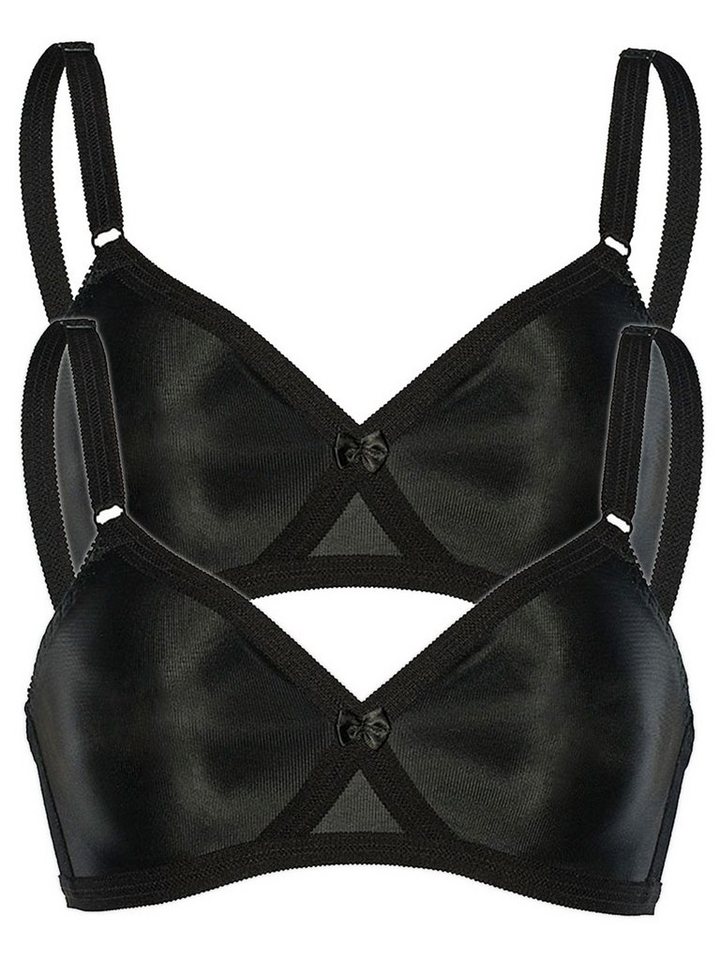 Sassa Set: Soft-BH 2er Sparpack Soft BH ohne Bügel mit Kreuzblende (Spar-Set, 2-tlg) - von Sassa