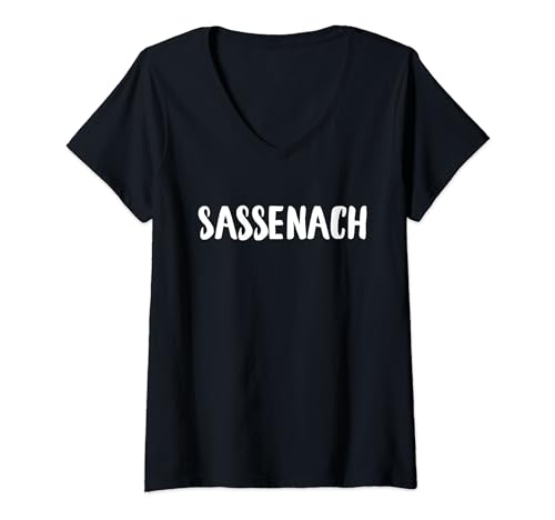 Sassenach Damen Classic Outlander Schottland T-Shirt mit V-Ausschnitt von Sassenach Women's Classic Outlander Scotland