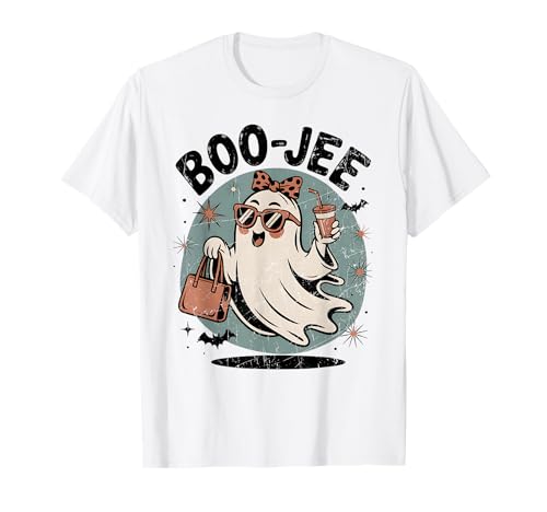 Boo-JEE Ghost Halloween Bougie Girly Gruselig Niedlich Spukend T-Shirt von Sassy Ghoul October Spirit Chic Phantom Party Fun