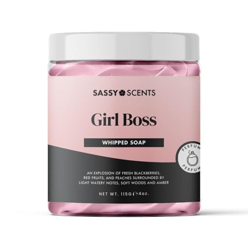 Sassy Shop Bath Smoothie-Seife Girl Boss - Reinigt und nährt die Haut, mit aufbauendem Duft - Sanft und für jeden Hauttyp geeignet - Vegan geeignet - 115g von Sassy Scents