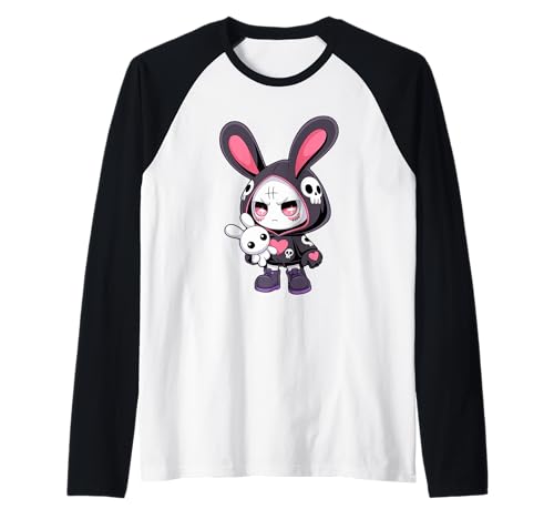 E-Girl Cute Goth Bunny Anime Gothic Kawaii Gruselige Ästhetik Raglan E-Girl Cute Goth Bunny Anime Gothic Kawaii Gruselige Ästhetik Raglan von Sassy & Spooky