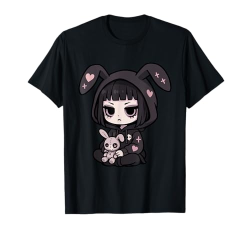 E-Girl Cute Goth Bunny Anime Gothic Kawaii Gruselige Ästhetik T-Shirt E-Girl Cute Goth Bunny Anime Gothic Kawaii Gruselige Ästhetik T-Shirt von Sassy & Spooky
