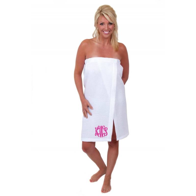 Monogrammed Waffel-Weave Spa Wrap Verstellbarer Klettverschluss von SassyBlossom