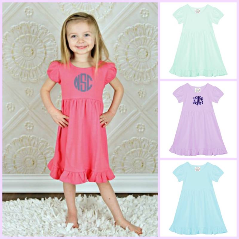 Monogrammiertes Rüschenkleid Kleinkind Mädchen von SassyBlossom