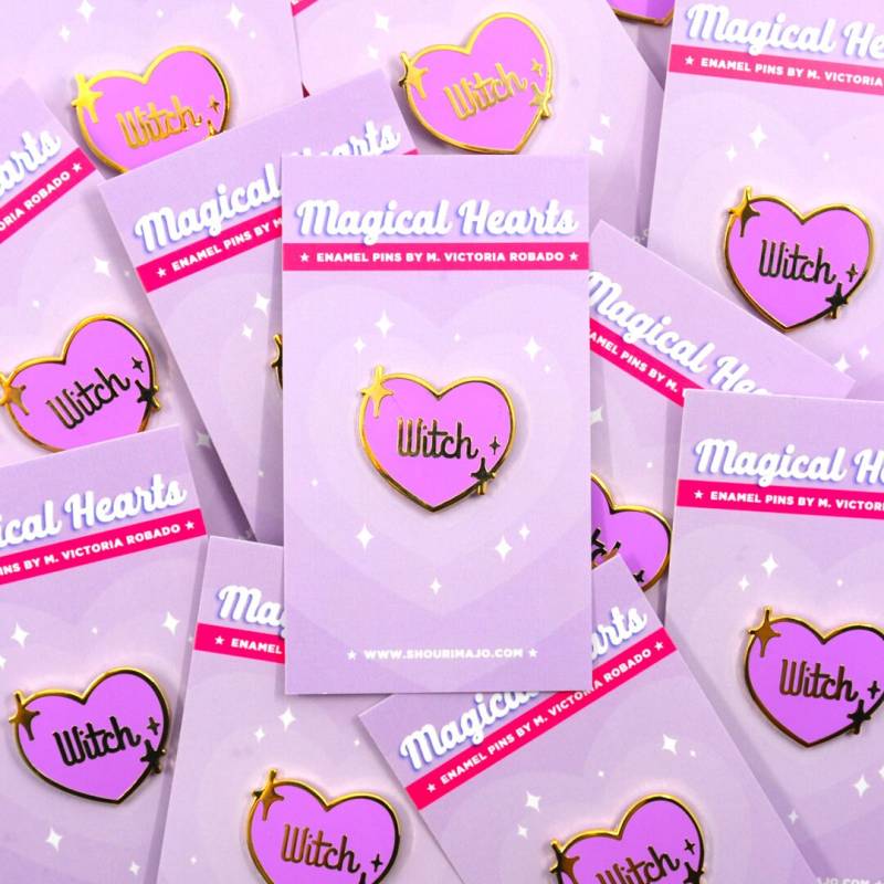 Hexenherz Niedliche Hard Emaille Anstecknadel von SassyKittyPins