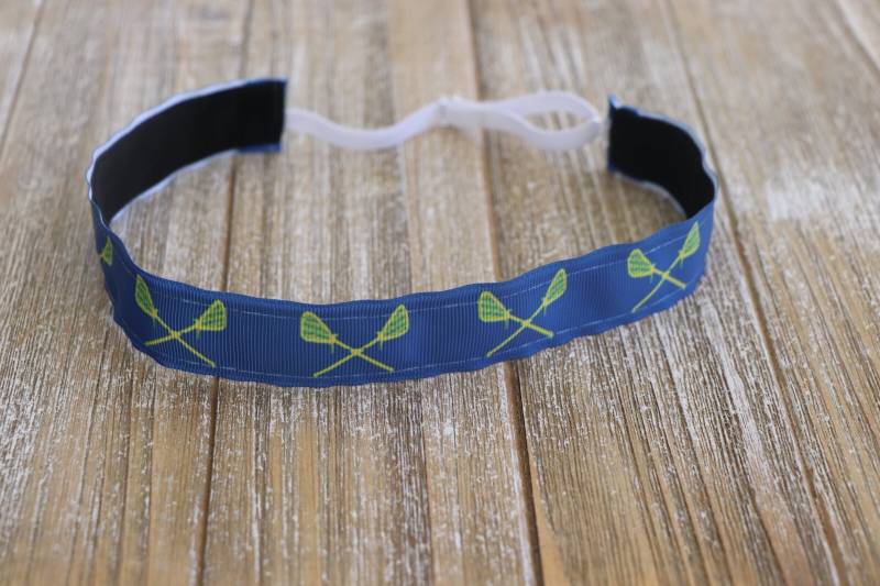 Blaue Lacrosse Stirnbänder - Mädchen Sport Stirnband Für No Slip Headand Verstellbares Haarband Frauen von Sassygirlheadbands