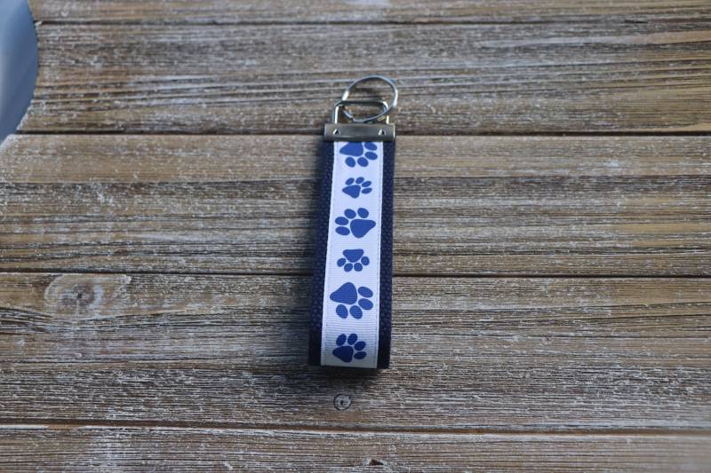 Blauer Pfoten-Druck-Schlüsselanhänger, Sport-Schlüsselanhänger, Schlüsselanhänger Für Frauen, Geschenke Beste Lehrergeschenke von Sassygirlheadbands